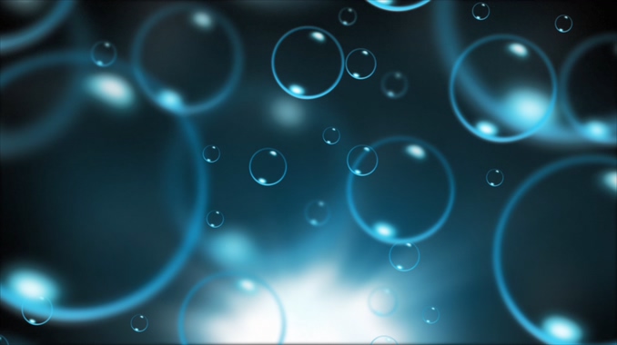 深蓝色气泡粒子视频素材