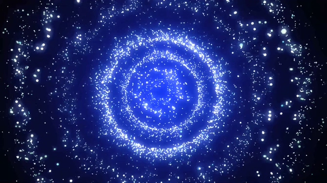 蓝色圆圈超炫动态粒子视频素材