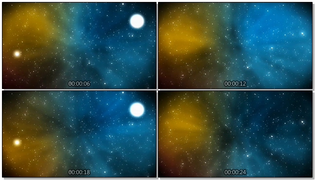 黄色蓝色宇宙背景视频素材 视频素材免费下载 模板天空