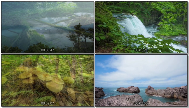日本秋田山自然景色真实面貌实拍视频
