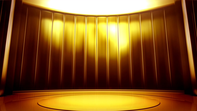 金黄色的舞台幕布旋转视频素材