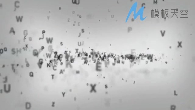 散乱飞舞的字母文字汇聚logo片头视频AE模板