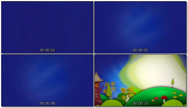 卡通森林王国弹出可写黑板的背景视频