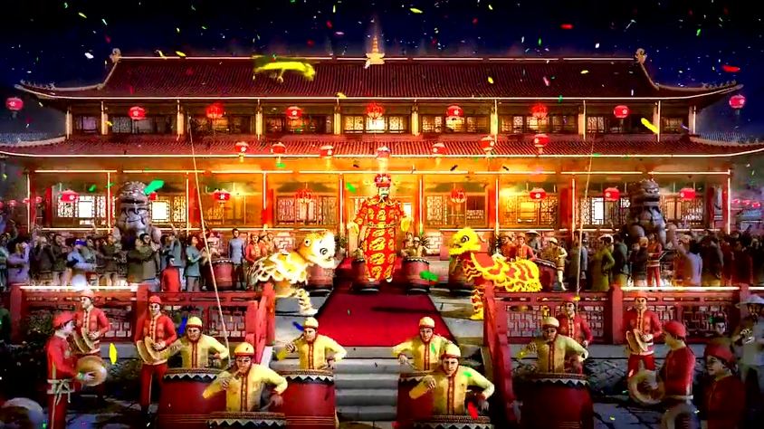 古风韵味的中国传统过年方式视频素材