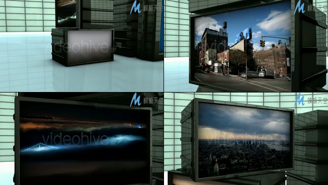 企业宣传晚会视频3D立体AE模板