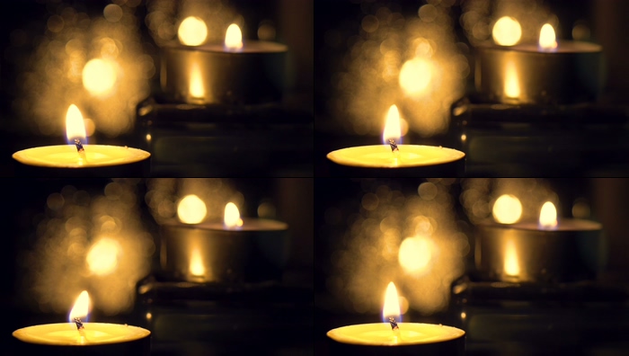 祈福蜡烛烛光致敬哀悼视频素材